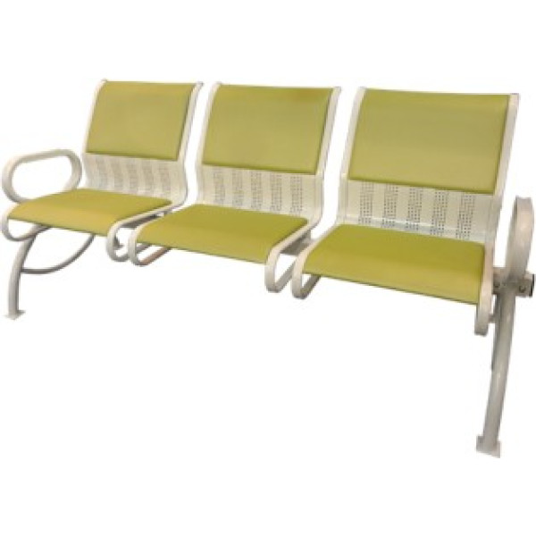 Секция с мягкими вставками с подлокотниками, 3-х местная