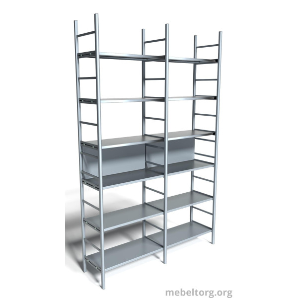 Стеллаж "Этаж" 2 секции, 6 полок