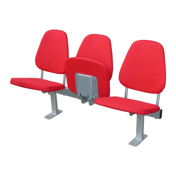 Секция стульев "Арена", сварная, мягкая 3-х местная
