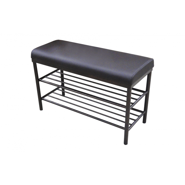 Банкетка мягкая с двумя полками